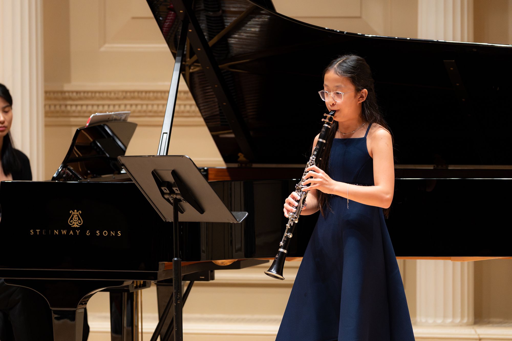 A young clarinetist performs