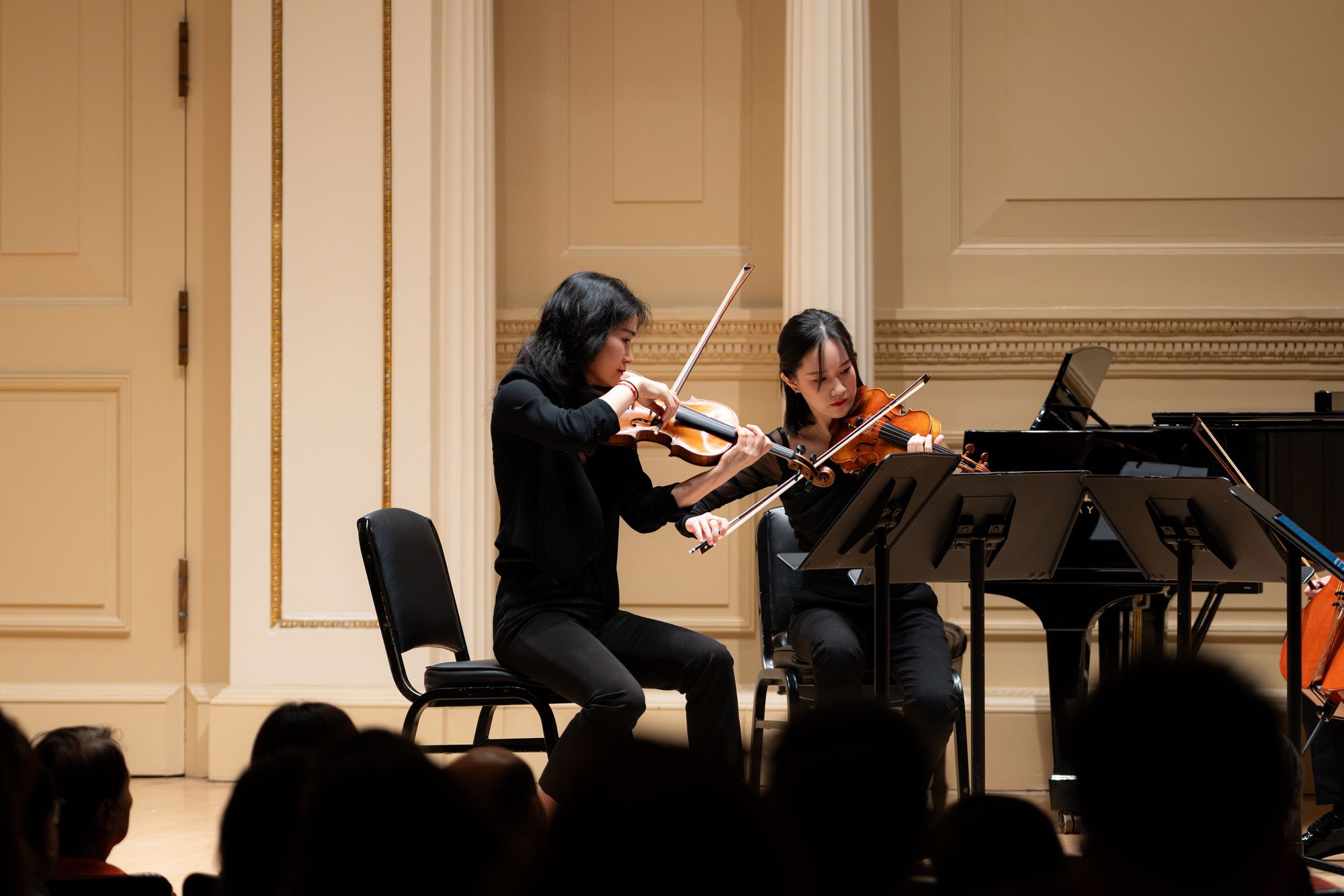 Musicians reading chamber music