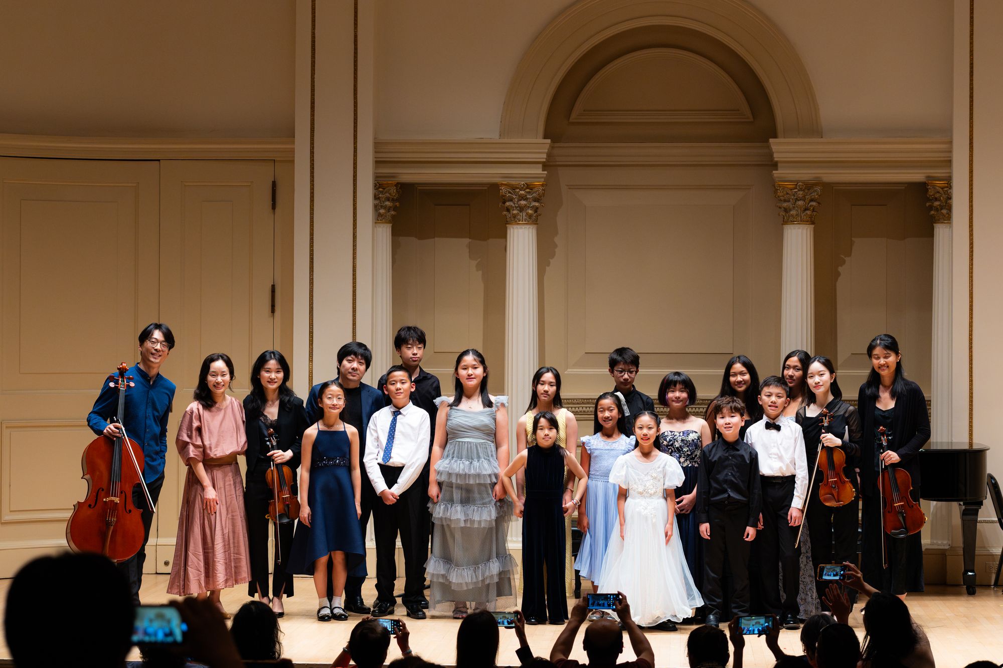 The full 2026 OMI cohort on stage at Weill Recital Hall