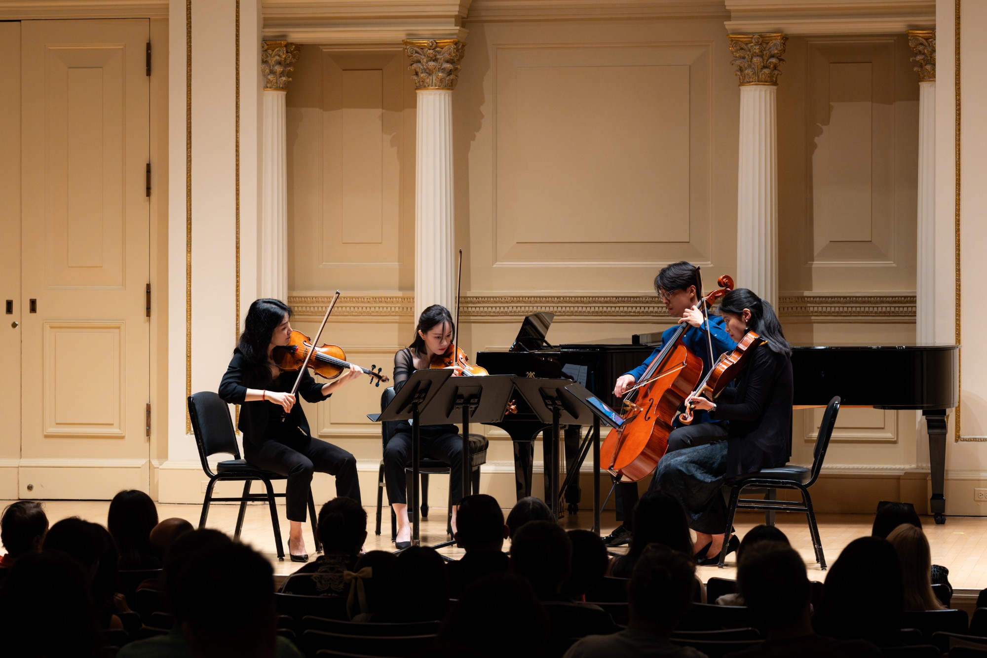 A string quartet of OMI artists performs at Weill Recital Hall
